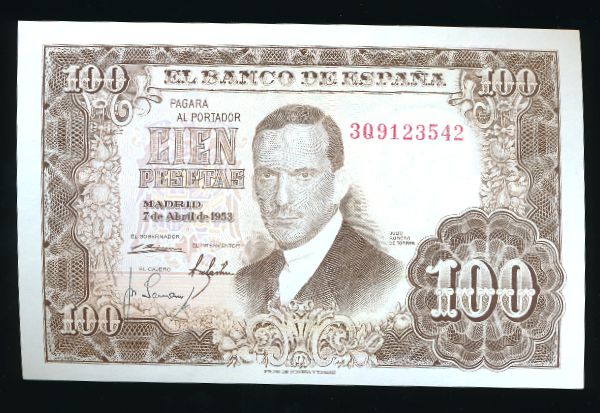 Испания, 100 песет (1953 г.)