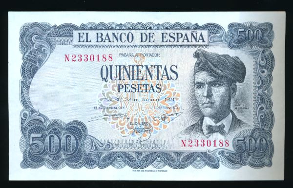 Испания, 500 песет (1971 г.)