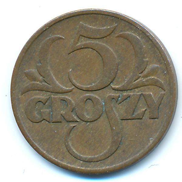 Польша, 5 грошей (1937 г.)