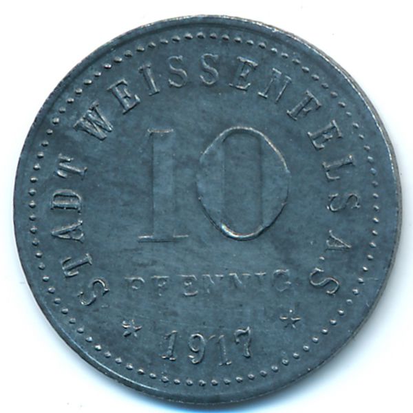 Вайсенфельс., 10 пфеннигов (1917 г.)