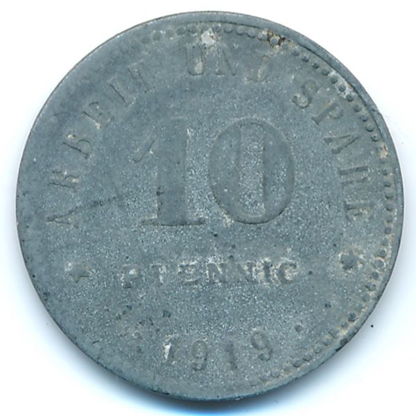 Вайсенфельс., 10 пфеннигов (1919 г.)