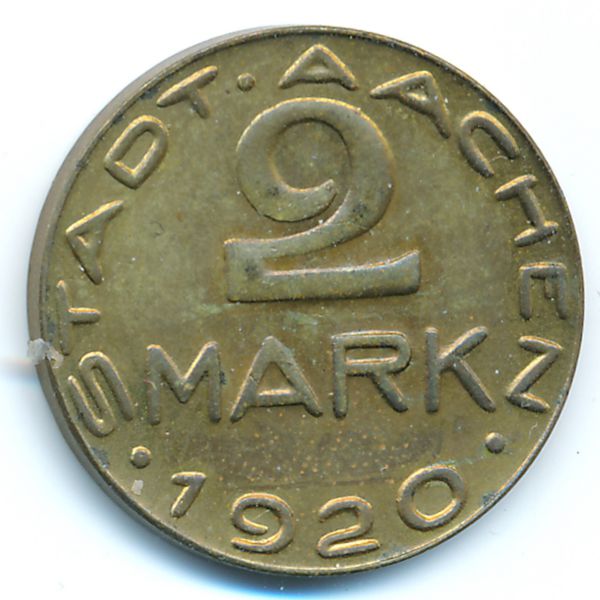 Ахен., 2 марки (1920 г.)