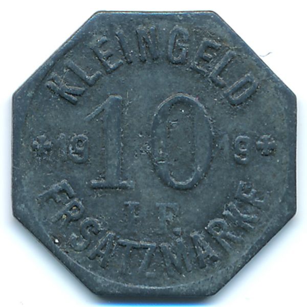 Халл., 10 пфеннигов (1919 г.)