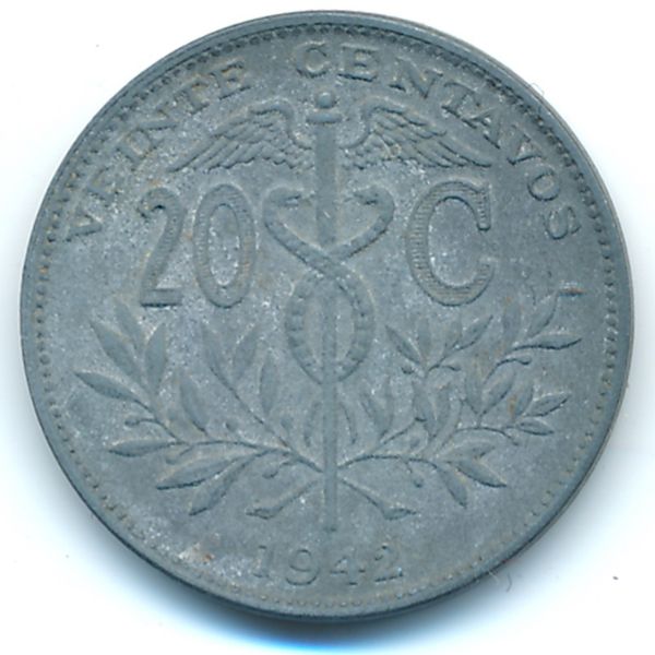 Боливия, 20 сентаво (1942 г.)