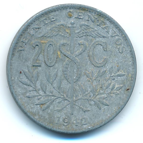 Боливия, 20 сентаво (1942 г.)
