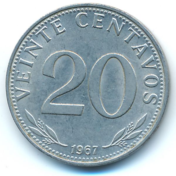 Боливия, 20 сентаво (1967 г.)