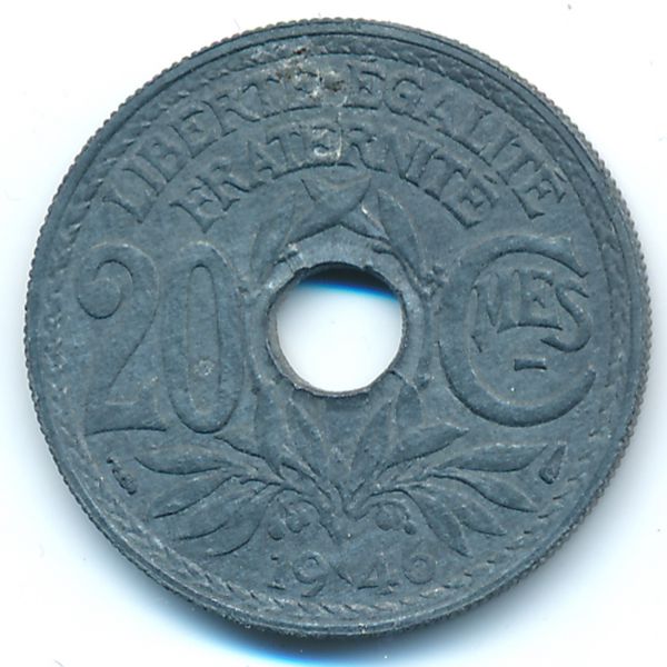 Франция, 20 сентим (1946 г.)