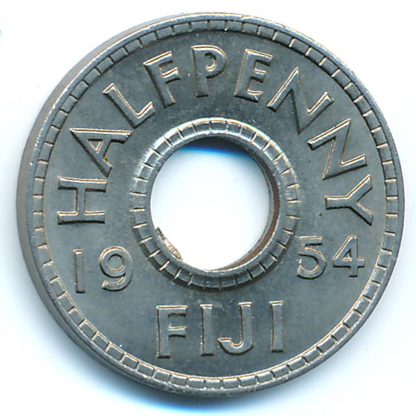 Фиджи, 1/2 пенни (1954 г.)