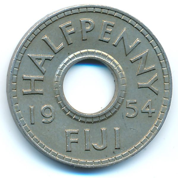 Фиджи, 1/2 пенни (1954 г.)