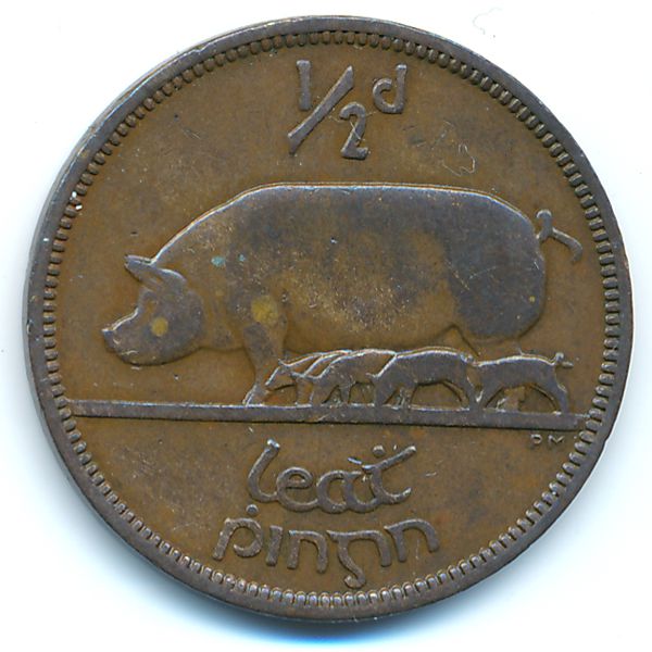 Ирландия, 1/2 пенни (1940 г.)