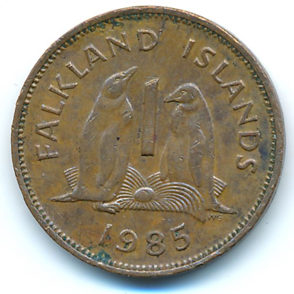 Фолклендские острова, 1 пенни (1985 г.)
