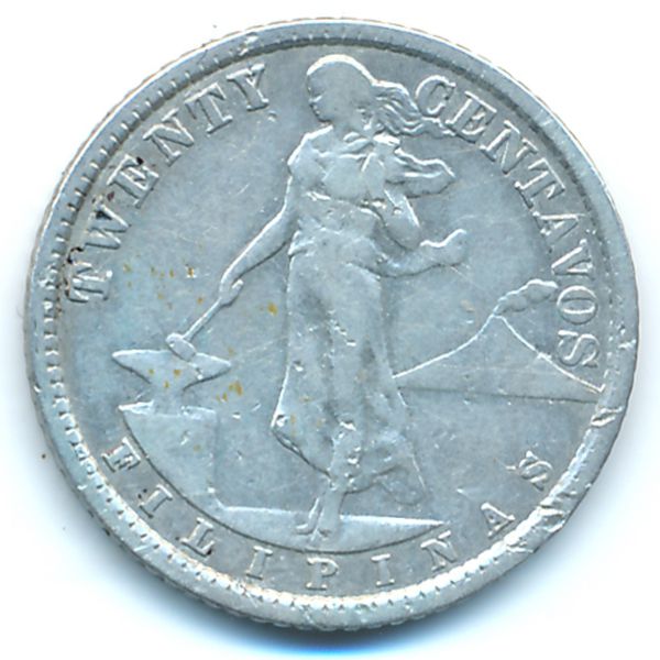 Филиппины, 20 сентаво (1929 г.)