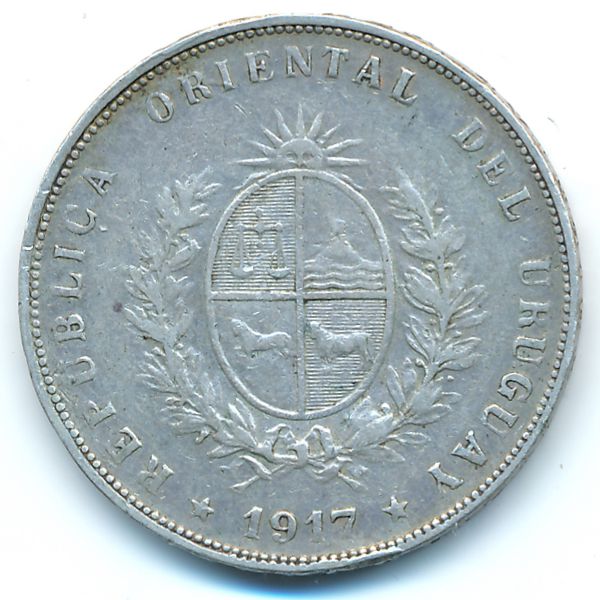 Уругвай, 50 сентесимо (1917 г.)