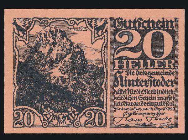 Нотгельды Австрии, 20 геллеров (1920 г.)
