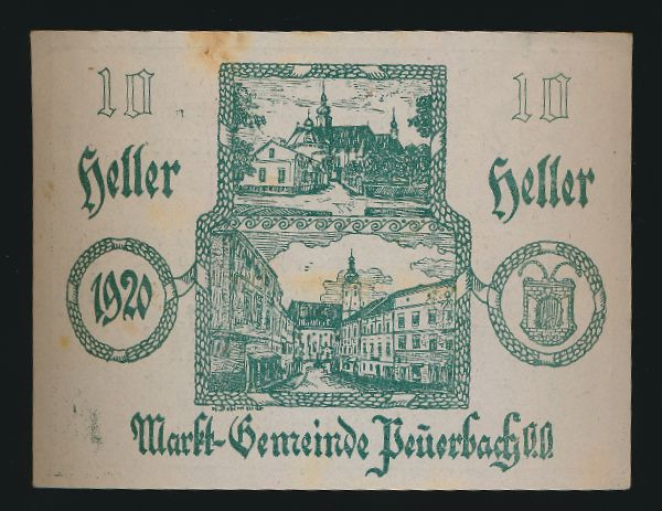 Нотгельды Австрии, 10 геллеров (1920 г.)