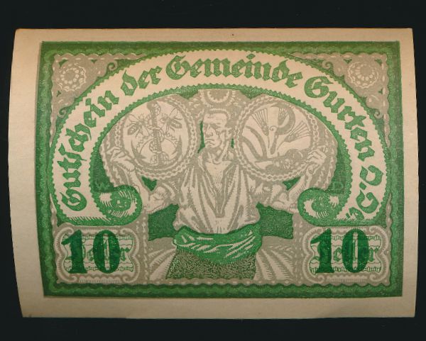 Нотгельды Австрии, 10 геллеров (1920 г.)