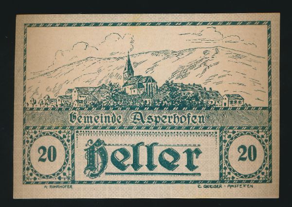 Нотгельды Австрии, 20 геллеров (1920 г.)