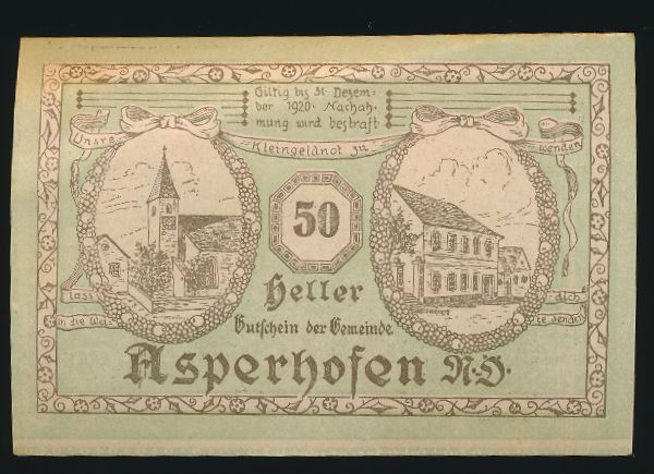 Нотгельды Австрии, 50 геллеров (1920 г.)