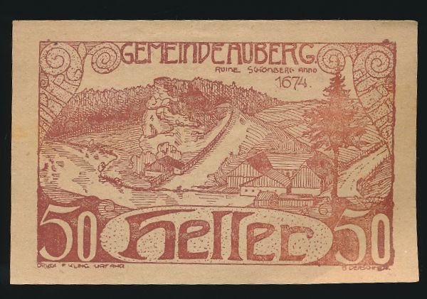 Нотгельды Австрии, 50 геллеров (1920 г.)