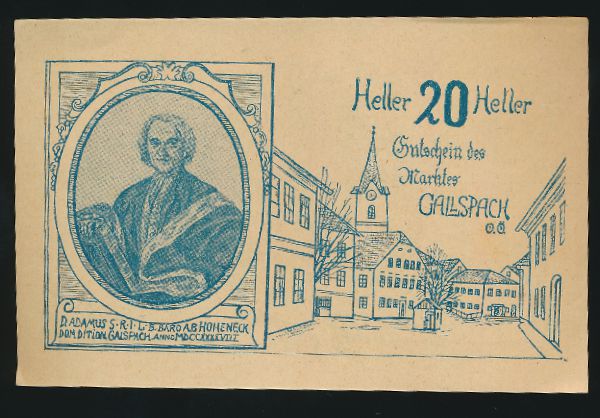 Нотгельды Австрии, 20 геллеров (1920 г.)