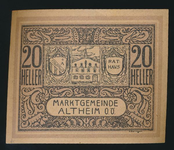 Нотгельды Австрии, 20 геллеров (1920 г.)