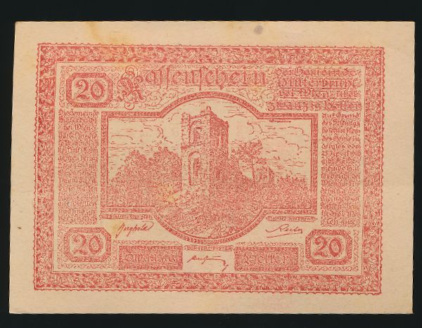 Нотгельды Австрии, 20 геллеров (1920 г.)