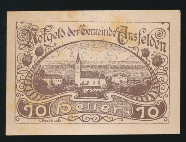 Нотгельды Австрии, 10 геллеров (1920 г.)