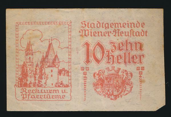 Нотгельды Австрии, 10 геллеров (1920 г.)