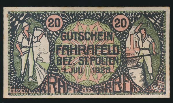 Нотгельды Австрии, 20 геллеров (1920 г.)