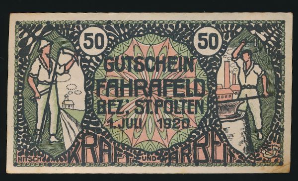 Нотгельды Австрии, 50 геллеров (1920 г.)