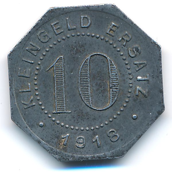 Роттенбург., 10 пфеннигов (1918 г.)