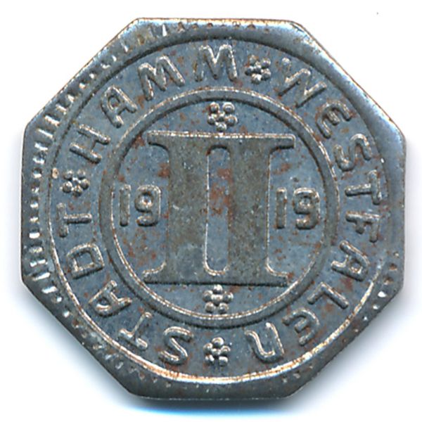 Хамм., 2 пфеннига (1919 г.)