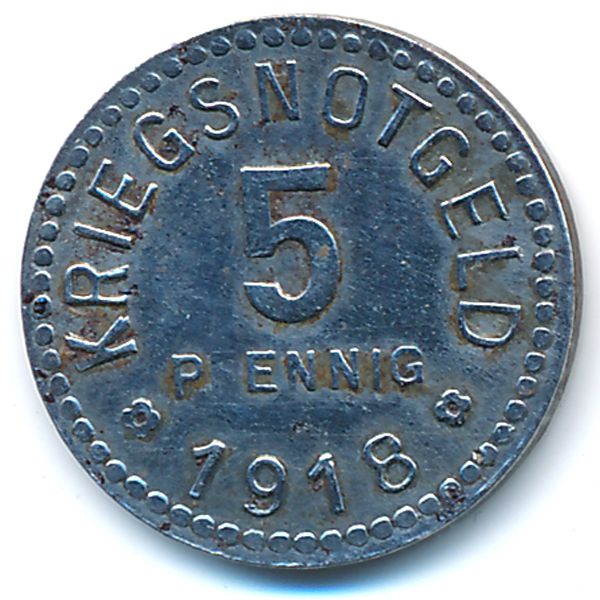 Фольках., 5 пфеннигов (1918 г.)