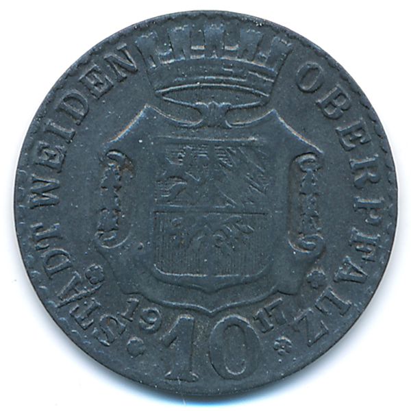 Вайден., 10 пфеннигов (1917 г.)