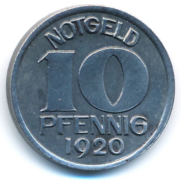 Варендорф., 10 пфеннигов (1920 г.)