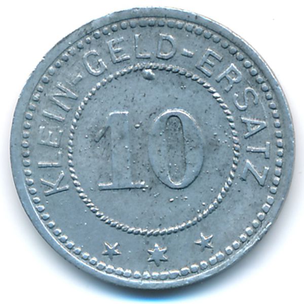 Ванген., 10 пфеннигов (1918 г.)