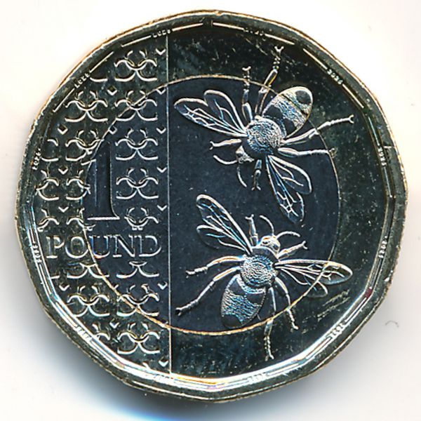 Великобритания, 1 фунт (2025 г.)