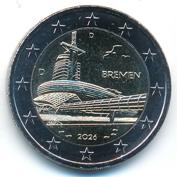 Германия, 2 евро (2026 г.)