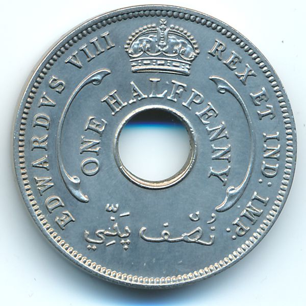 Британская Западная Африка, 1/2 пенни (1936 г.)