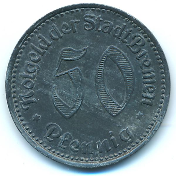 Бремен., 50 пфеннигов (1921 г.)