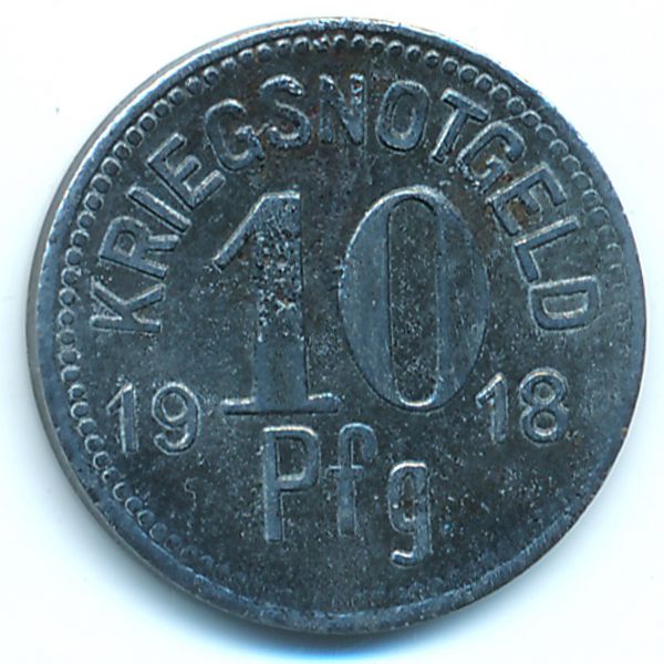 Апольда., 10 пфеннигов (1918 г.)