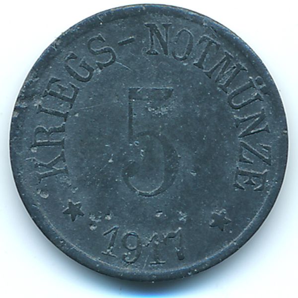 Арцберг., 5 пфеннигов (1917 г.)
