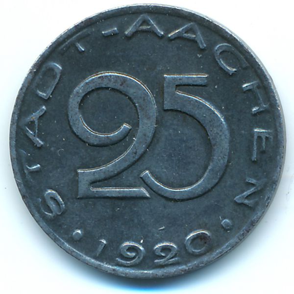 Ахен., 25 пфеннигов (1920 г.)