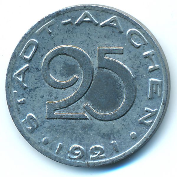 Ахен., 25 пфеннигов (1921 г.)