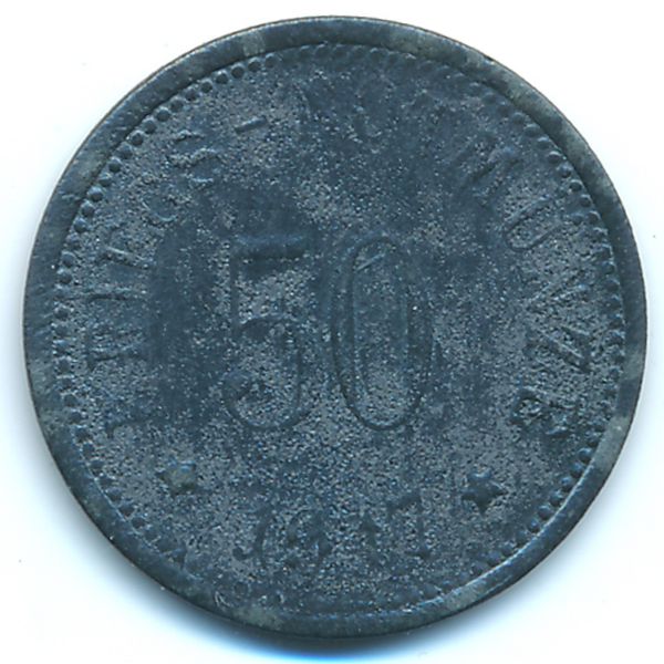 Бергцаберн., 50 пфеннигов (1917 г.)