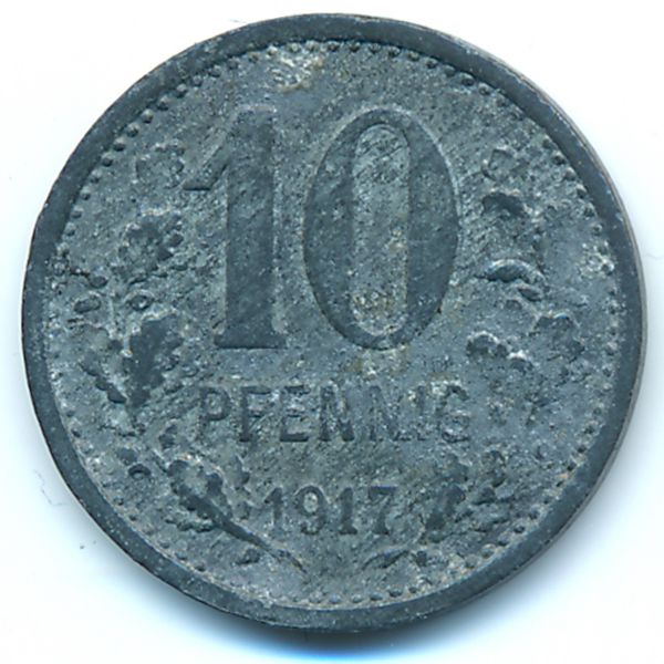 Бургштайнфурт., 10 пфеннигов (1917 г.)