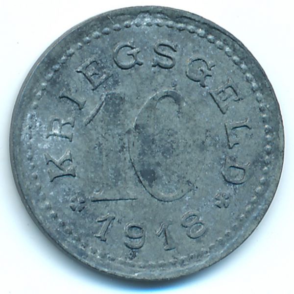 Балинген., 10 пфеннигов (1918 г.)