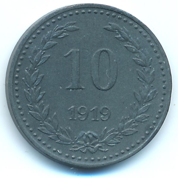 Бромберг., 10 пфеннигов (1919 г.)