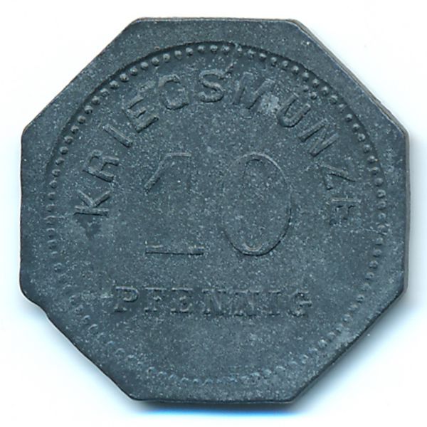 Бенсхайм., 10 пфеннигов (1917 г.)