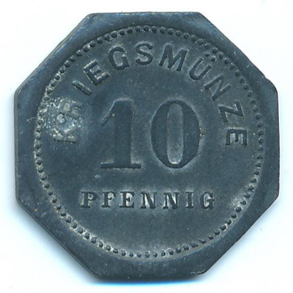 Бенсхайм., 10 пфеннигов (1917 г.)